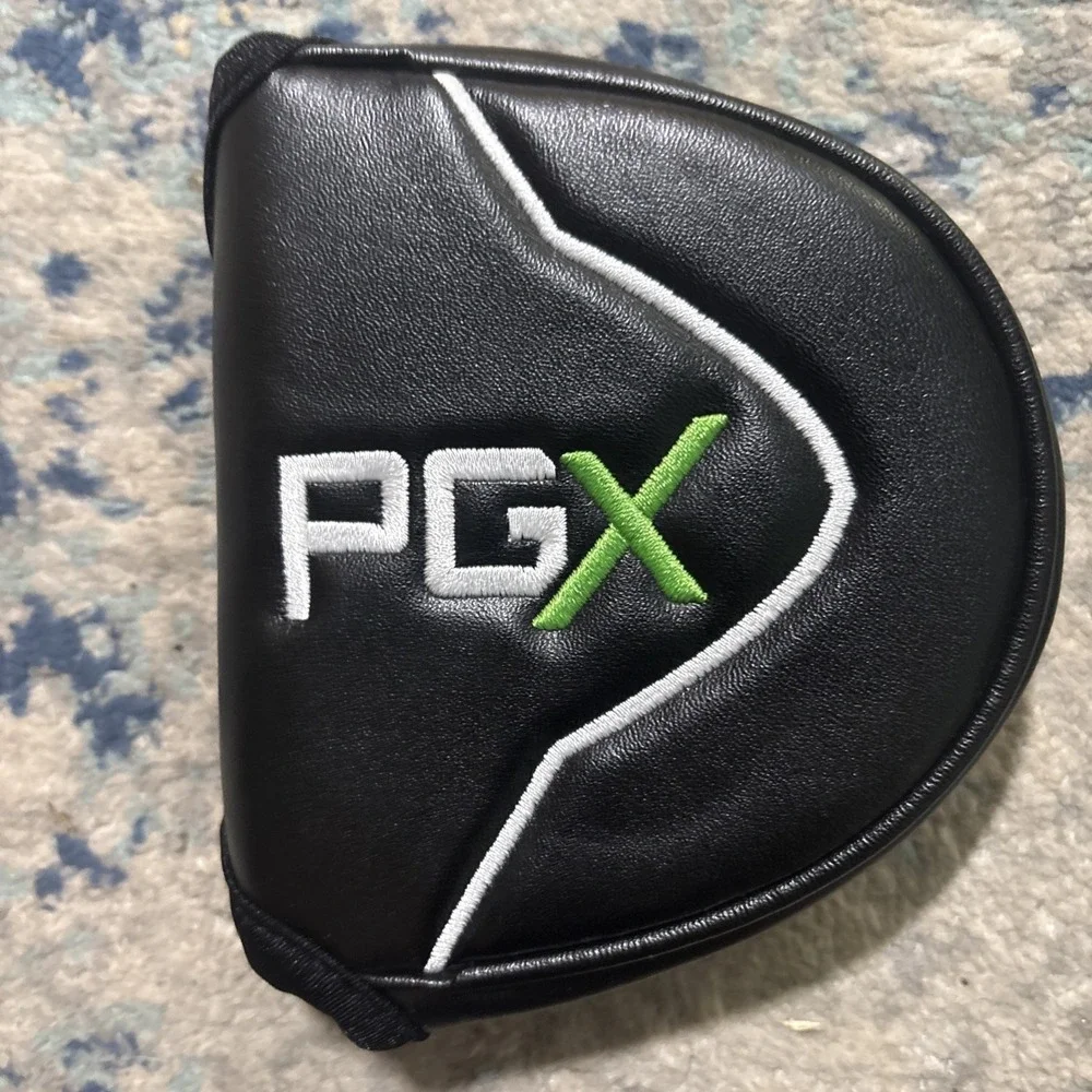 Pinemeadow PGX Mallet Putter HeadCover Rounded Putter Cover Black Left Handed